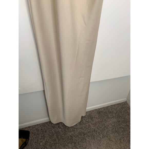 BHLDN Freya Satin Charmeuse Dress in Oyster Neutral Nude Womens US14 New - Picture 4 of 14
